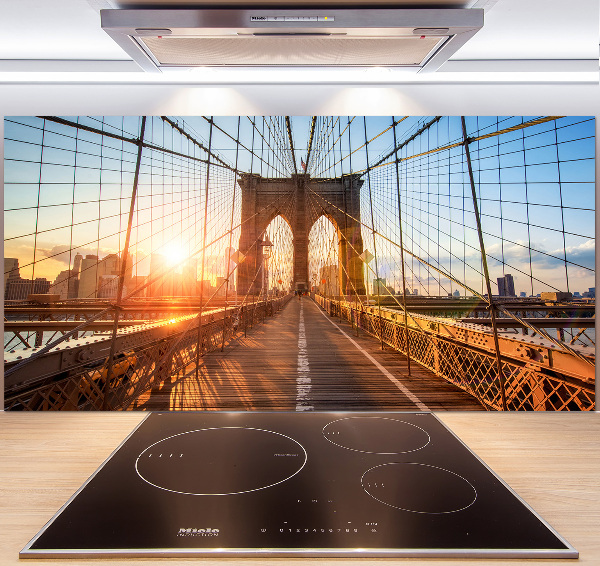 Kitchen splashback panel Brooklyn bridge