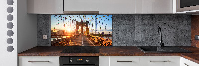 Kitchen splashback panel Brooklyn bridge