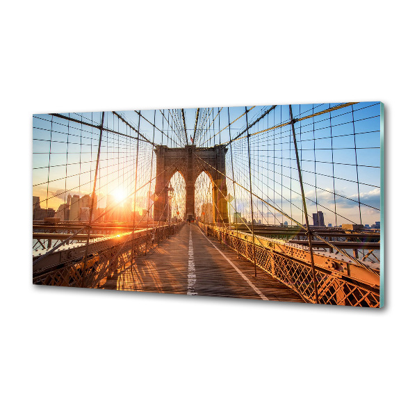 Kitchen splashback panel Brooklyn bridge