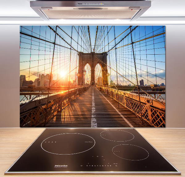 Kitchen splashback panel Brooklyn bridge