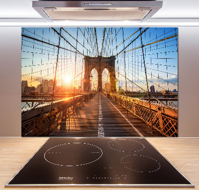 Kitchen splashback panel Brooklyn bridge