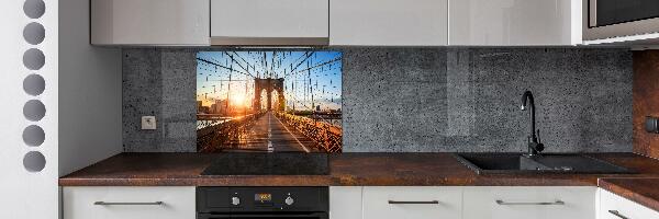 Kitchen splashback panel Brooklyn bridge