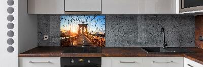 Kitchen splashback panel Brooklyn bridge