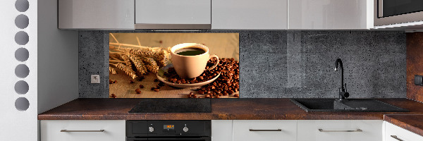 Cooker splashback Aromatic coffee