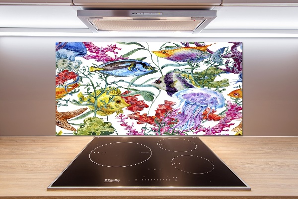 Kitchen splashback Coral reef