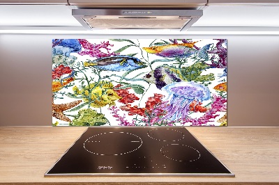 Kitchen splashback Coral reef