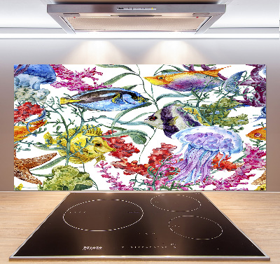 Kitchen splashback Coral reef