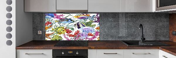 Kitchen splashback Coral reef