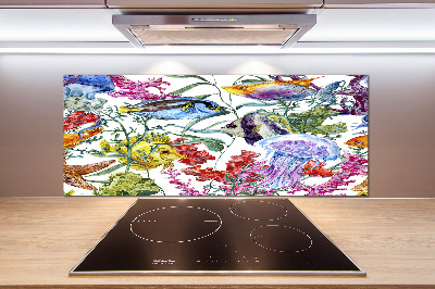 Kitchen splashback Coral reef