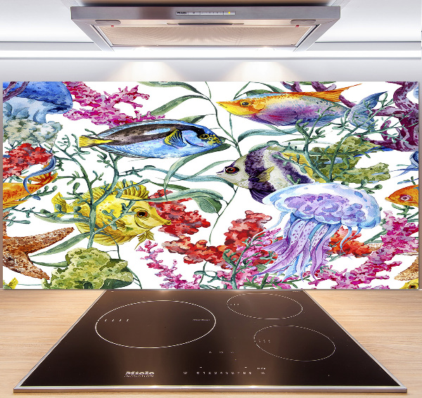 Kitchen splashback Coral reef