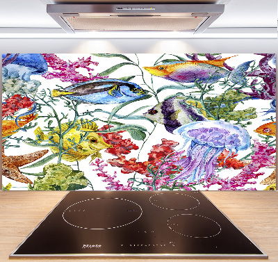 Kitchen splashback Coral reef