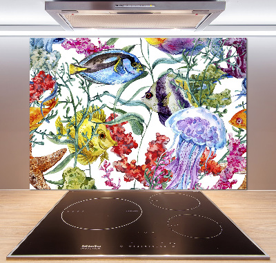 Kitchen splashback Coral reef