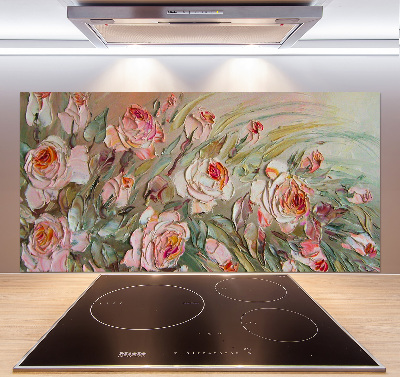 Cooker splashback Roses