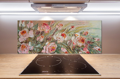 Cooker splashback Roses