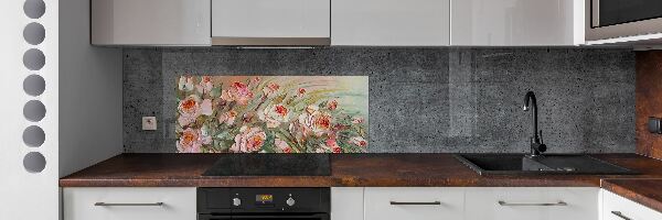 Cooker splashback Roses