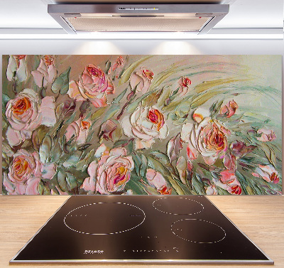 Cooker splashback Roses