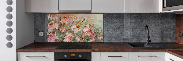 Cooker splashback Roses