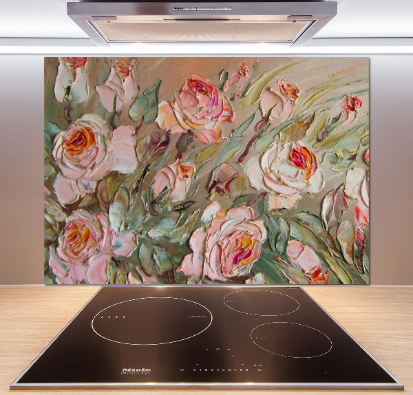 Cooker splashback Roses