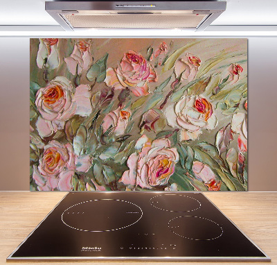 Cooker splashback Roses