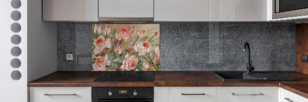 Cooker splashback Roses