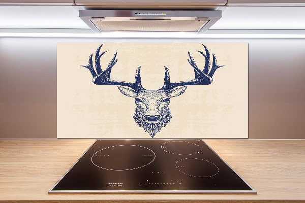 Glass splashback Deer head