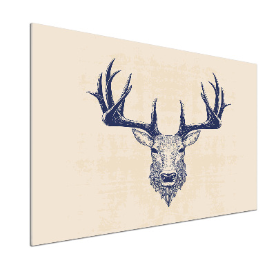 Glass splashback Deer head