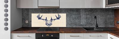 Glass splashback Deer head