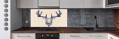 Glass splashback Deer head