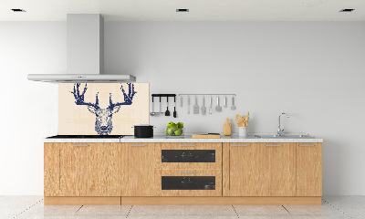 Glass splashback Deer head