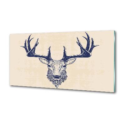 Glass splashback Deer head