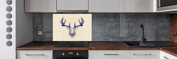 Glass splashback Deer head