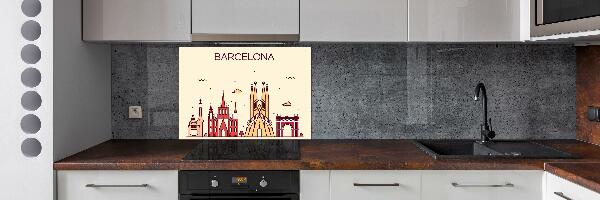 Cooker splashback The inscription Barcelona