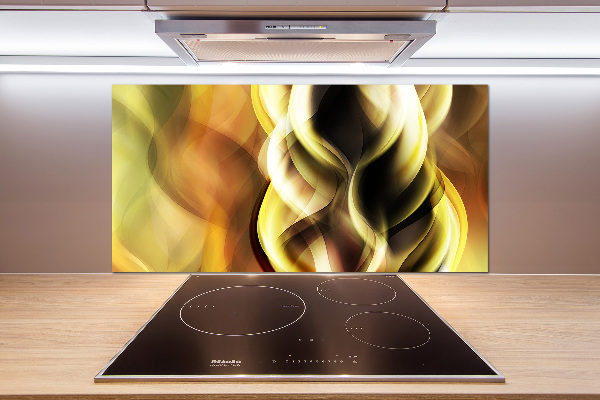 Cooker splashback Golden light