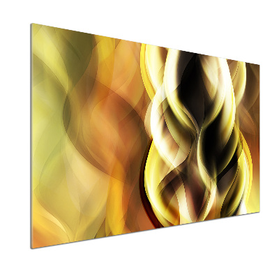 Cooker splashback Golden light