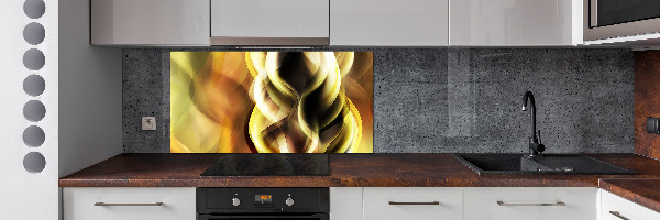 Cooker splashback Golden light