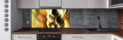 Cooker splashback Golden light