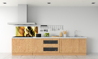 Cooker splashback Golden light