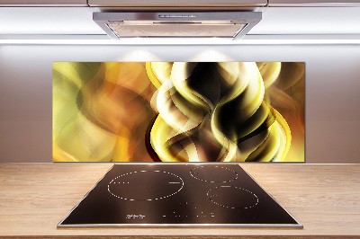 Cooker splashback Golden light