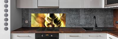 Cooker splashback Golden light