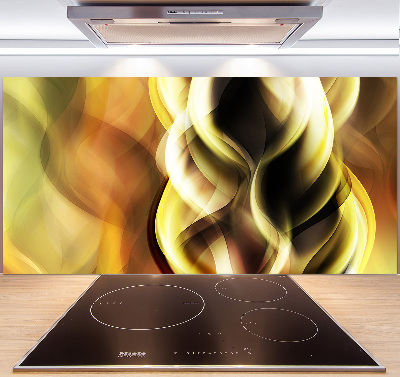 Cooker splashback Golden light