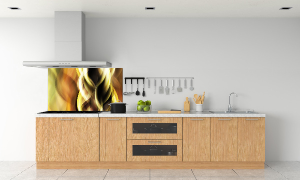 Cooker splashback Golden light