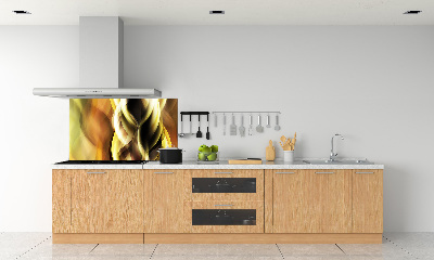 Cooker splashback Golden light