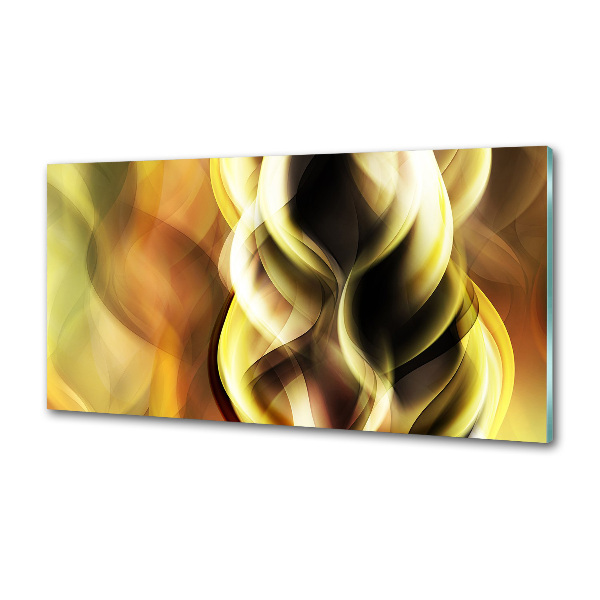 Cooker splashback Golden light