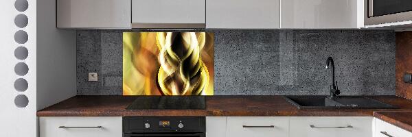 Cooker splashback Golden light