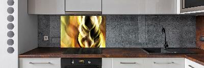 Cooker splashback Golden light