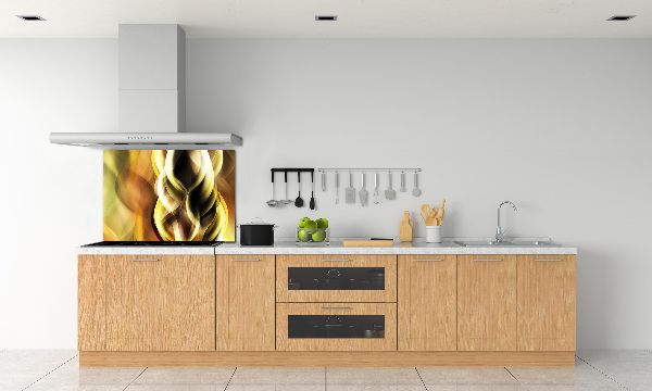 Cooker splashback Golden light