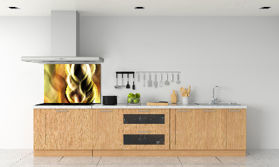 Cooker splashback Golden light