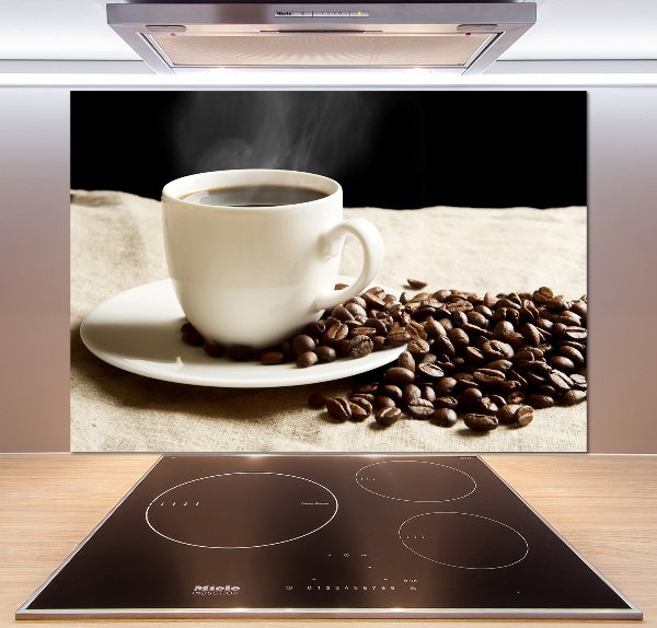 Cooker splashback Aromatic coffee