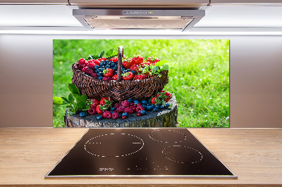 Cooker splashback Forest fruit basket