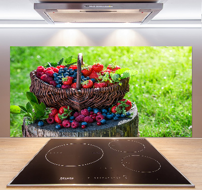 Cooker splashback Forest fruit basket